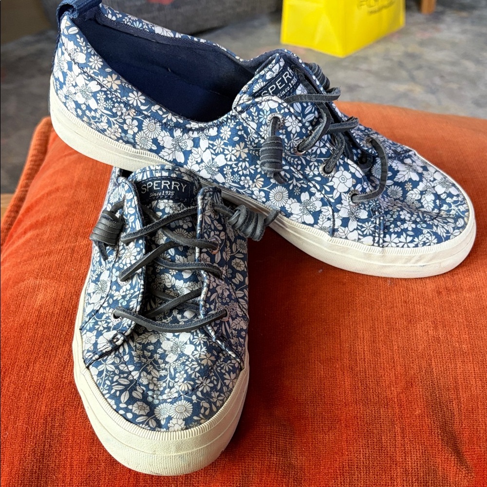 Sperry Navy Floral Sneakers